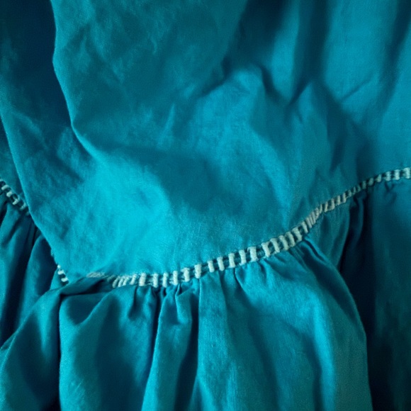 Showpo Harleen Mini Dress Womens 14 Blue Babydoll Puff Sleeve Asymmetrical - Picture 5 of 6